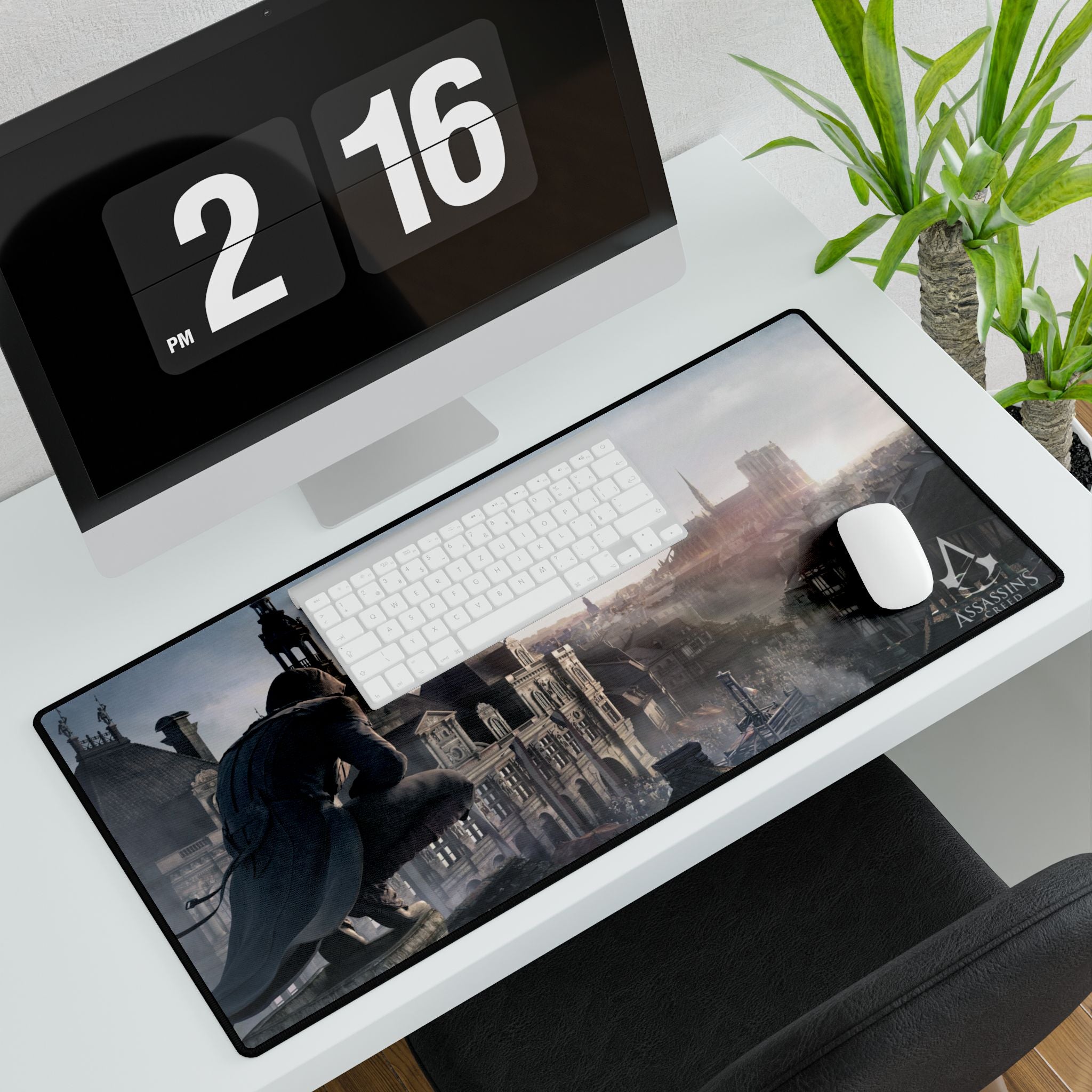 Arno Dorian - Assassin's Creed Unity Inspired Gaming Desk Mat, Ergonomic Mouse Pad, Office Decor, Video Game Accessories, Custom Desk Pad