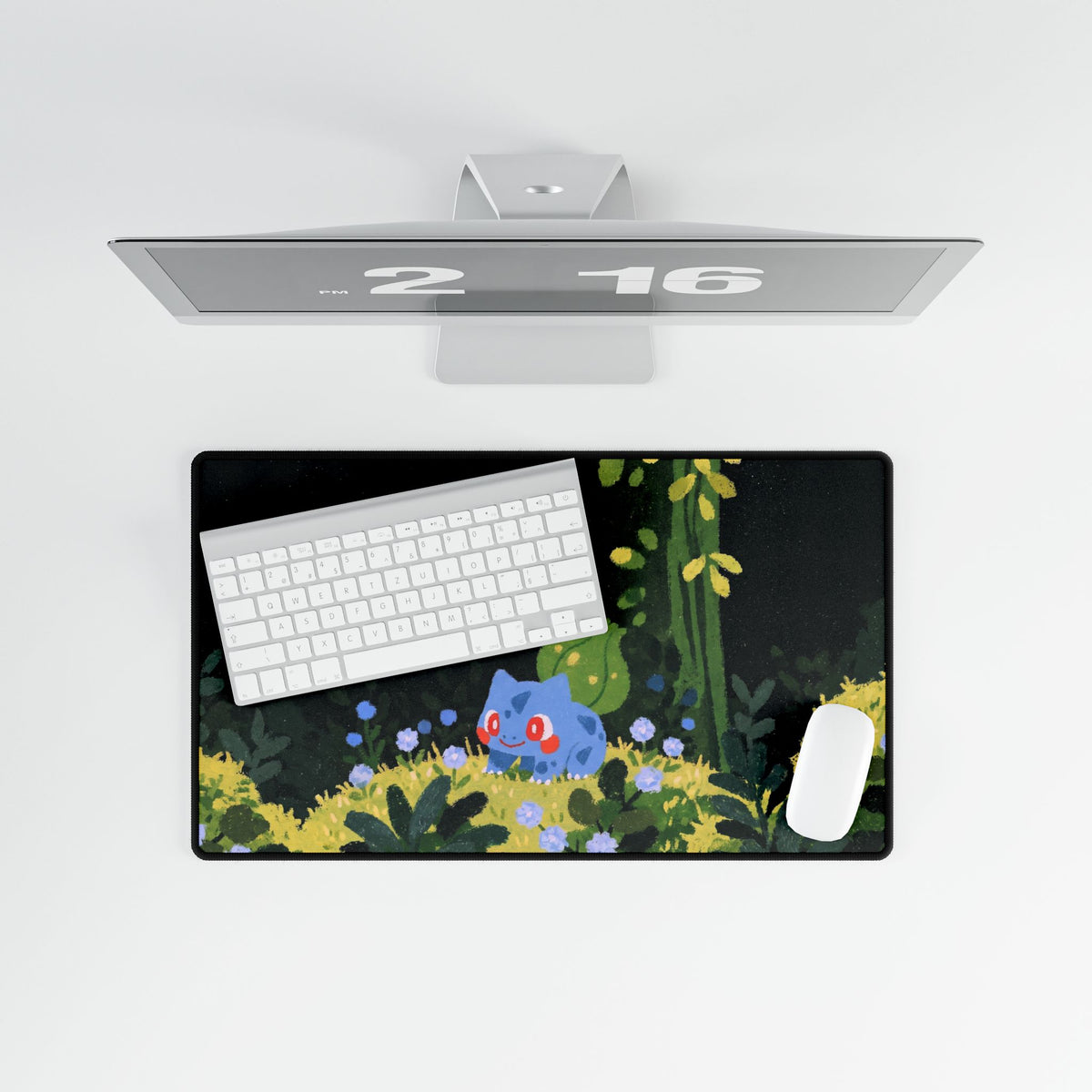 Animal in Flower Meadow Desk Mat | Gaming Mouse Pad