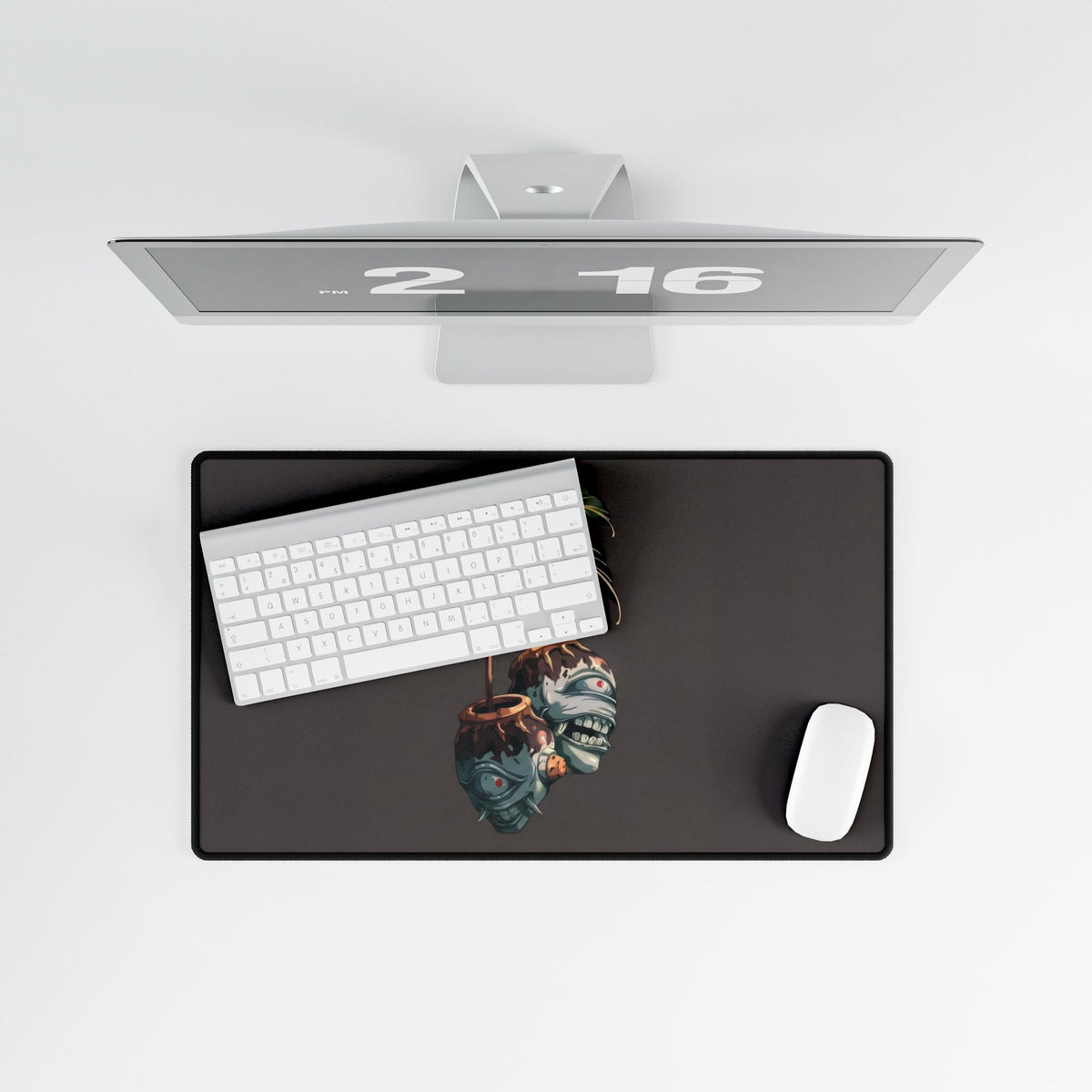 Wilted JJK Blue Roses Desk Mat | Dark Botanical Mousepad
