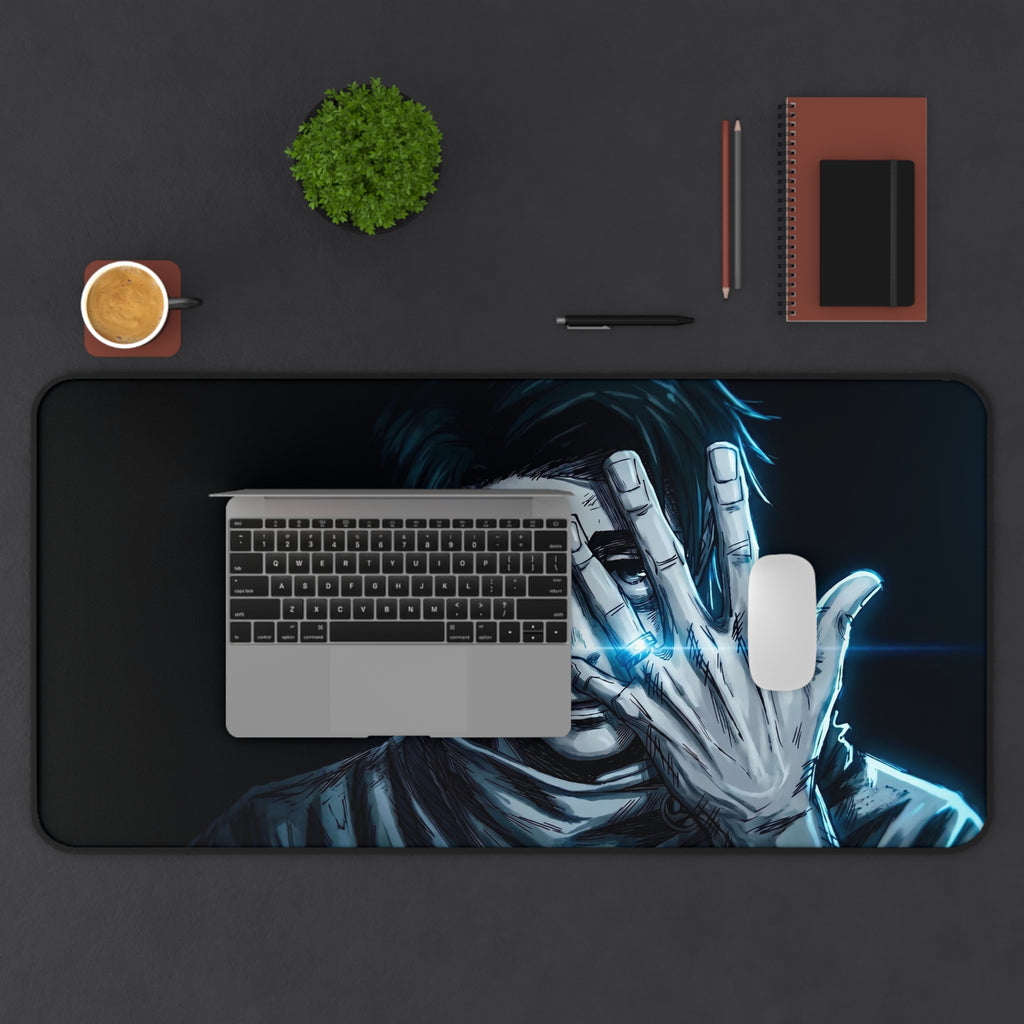 Yuta Okkotsu Desk Mat, JJK Anime Mousepad, Blue Energy Gaming Desk Pad, Jujutsu Kaisen Manga Style XL Mouse Mat, Anime Gamer Gift