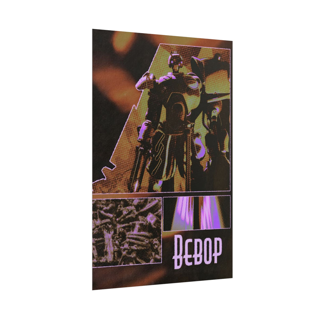 Bebop Deadlock Robot Poster Rolled Posters | Cyberpunk Mech Art, Neon Collage