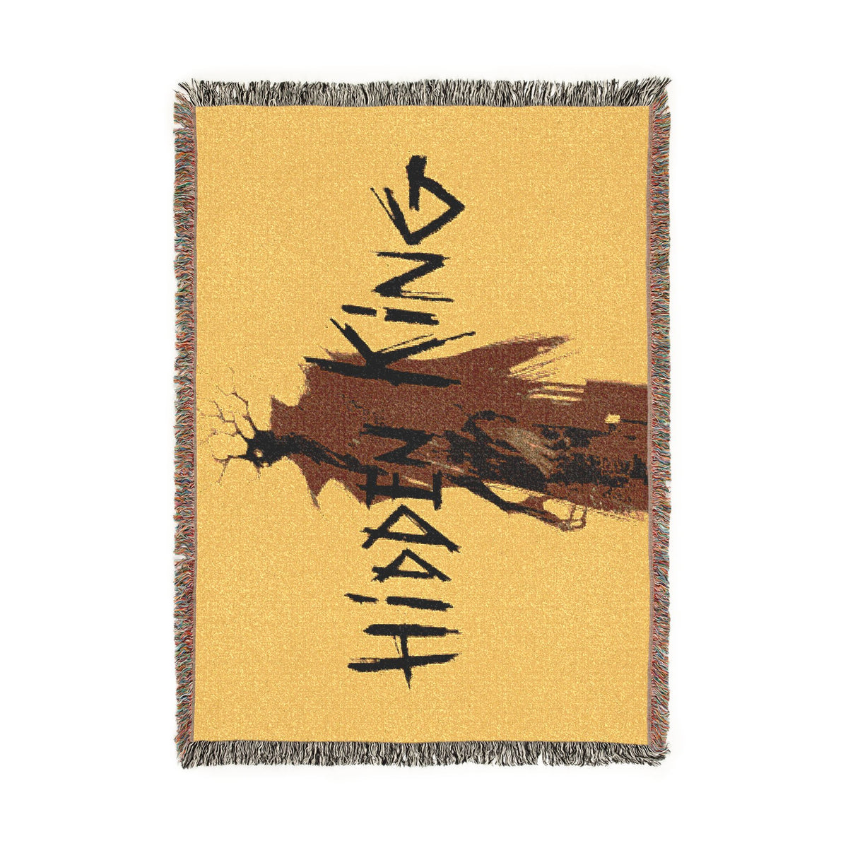 Deadlock - Hidden King woven blanket | dark fantasy silhouette, gothic typography