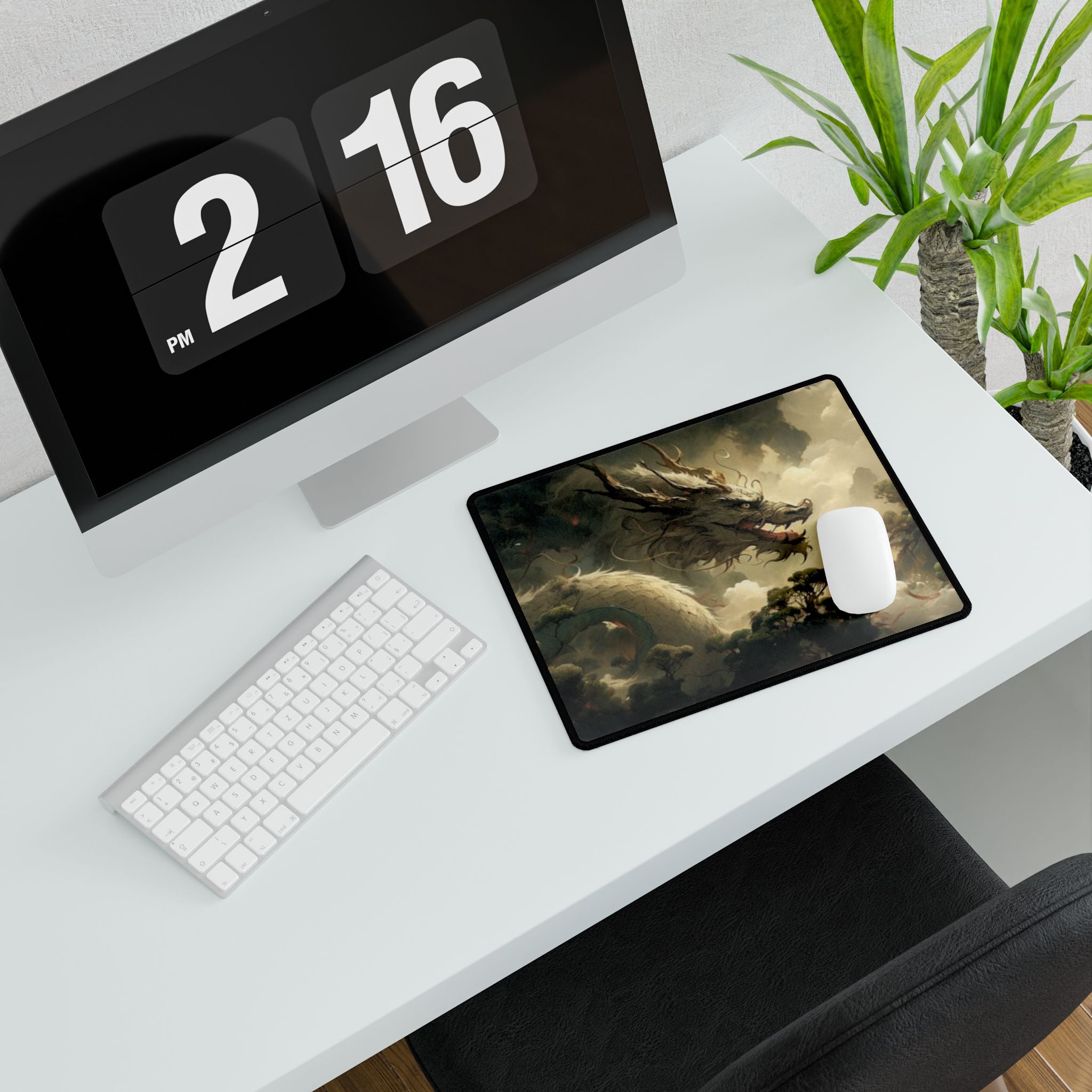 Serpent of the Clouds Chinese Dragon Desk Mat | XL Non-Slip Gaming Mouse Pad