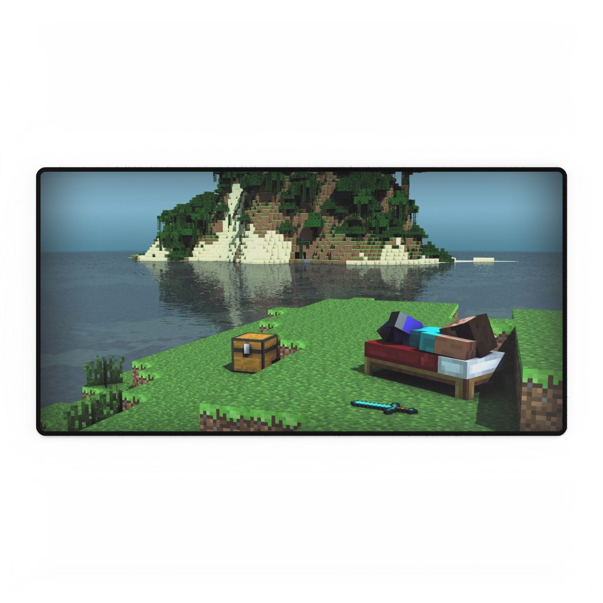 Minecraft Steve Resting Desk Mat | XL Gaming Mouse Pad, Unique Gamer Gift