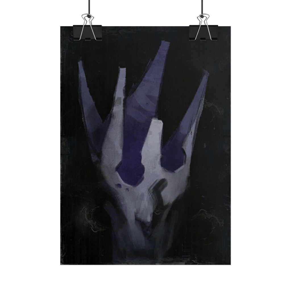 Disco Elysium Volition Poster, Moody Gaming Wall Art, Dark Indigo Giclée Print, Rolled Poster