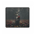 Mahoraga Gothic Garden Desk Mat — Surreal Floral Nightscape Mouse Pad
