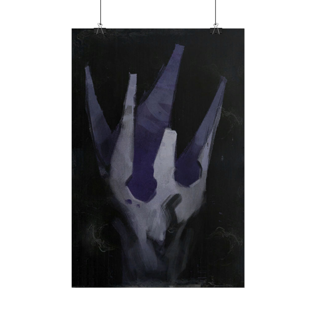 Disco Elysium Volition Poster, Moody Gaming Wall Art, Dark Indigo Giclée Print, Rolled Poster