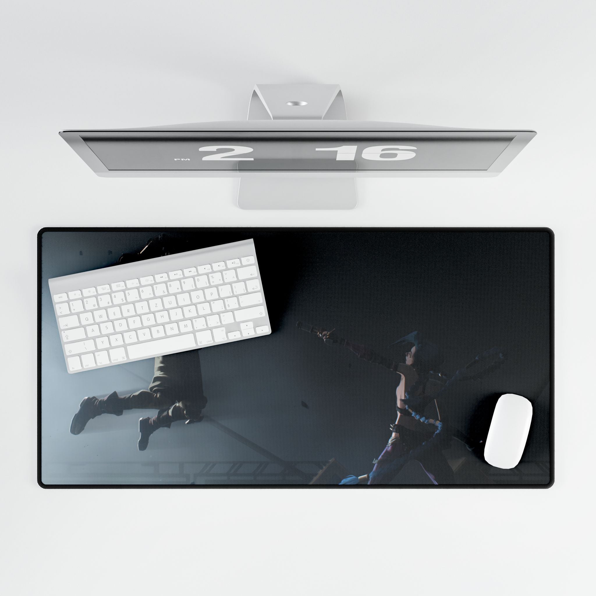 Ekko vs Jinx Arcane Desk Mat | XL Gaming Mouse Pad, Scratch Resistant