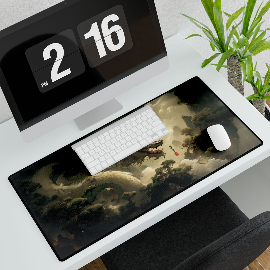 Serpent of the Clouds Chinese Dragon Desk Mat | XL Non-Slip Gaming Mouse Pad