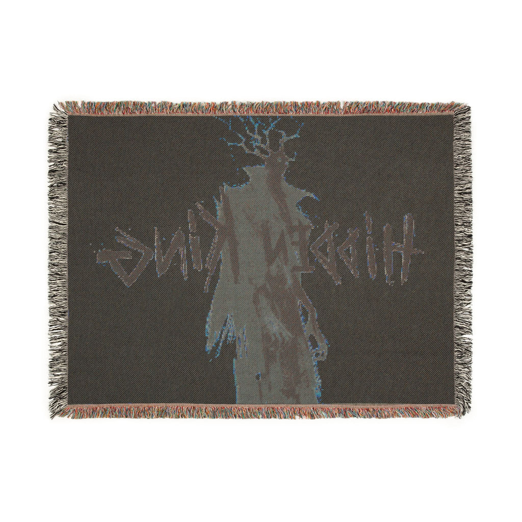 Deadlock - Hidden King woven blanket | dark fantasy silhouette, gothic typography