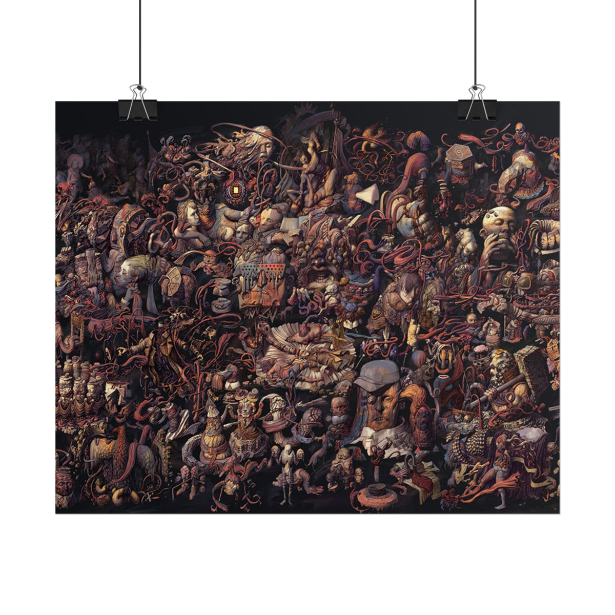 Thought Cabinet Poster, Disco Elysium Inspired Wall Art, Dark Surreal Collage Print, Detective RPG Decor, Rolled Fine Art Poster