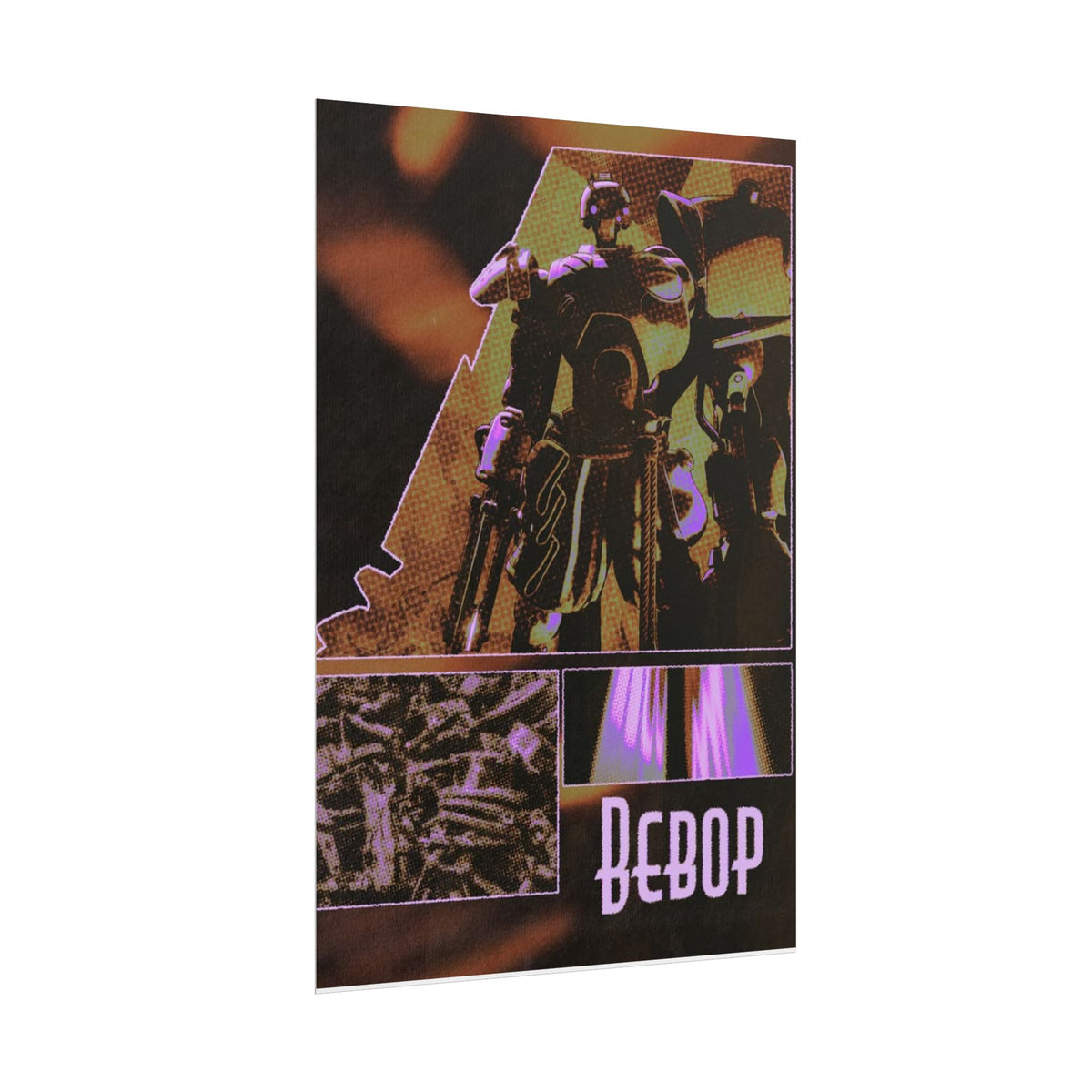 Bebop Deadlock Robot Poster Rolled Posters | Cyberpunk Mech Art, Neon Collage