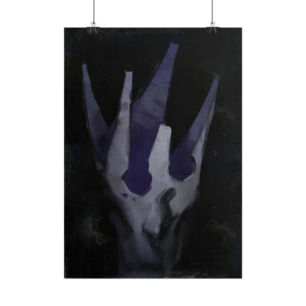 Disco Elysium Volition Poster, Moody Gaming Wall Art, Dark Indigo Giclée Print, Rolled Poster
