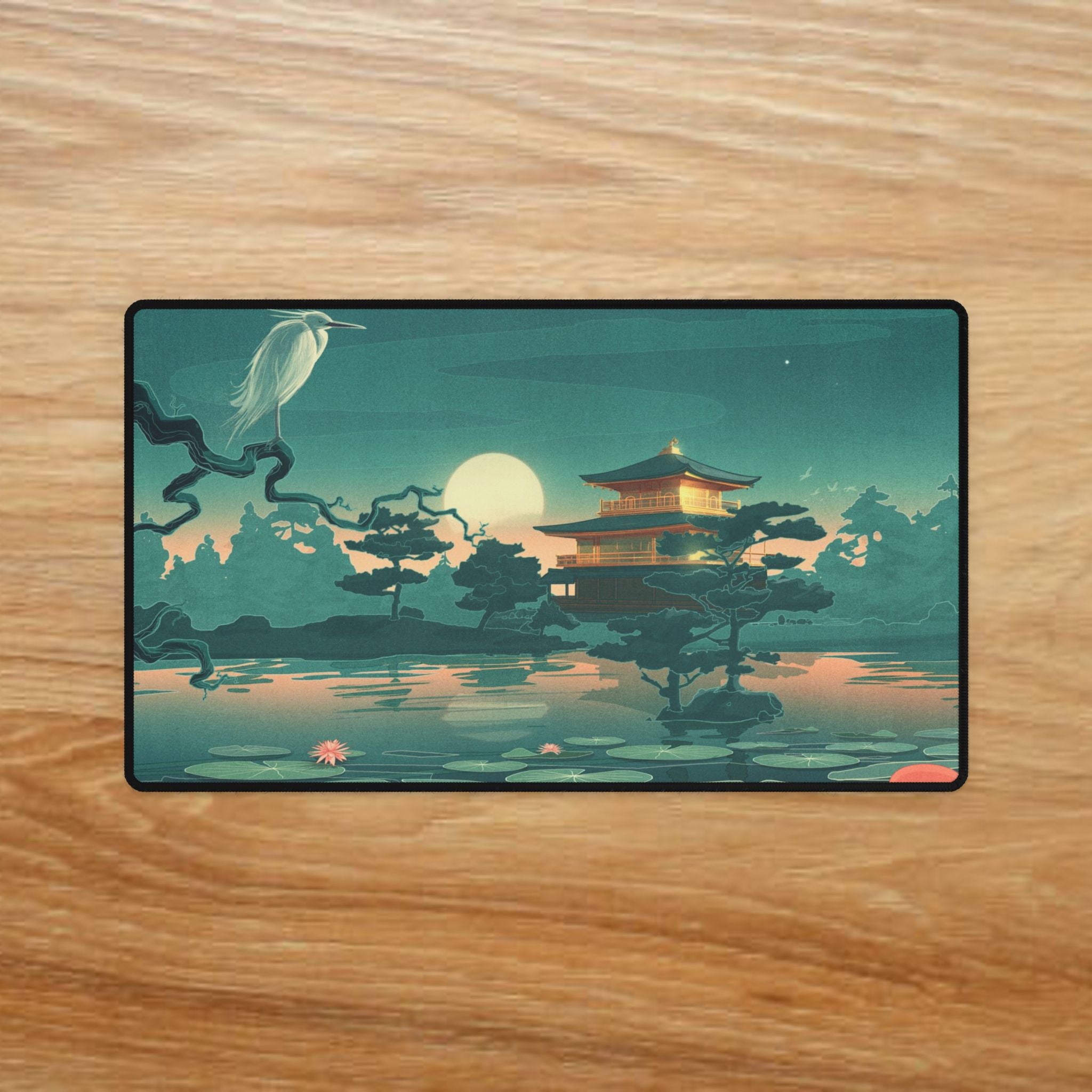 Japanese Landscape Desk Mat | Non-Slip Gaming & Office Mouse Pad, Minimalist
