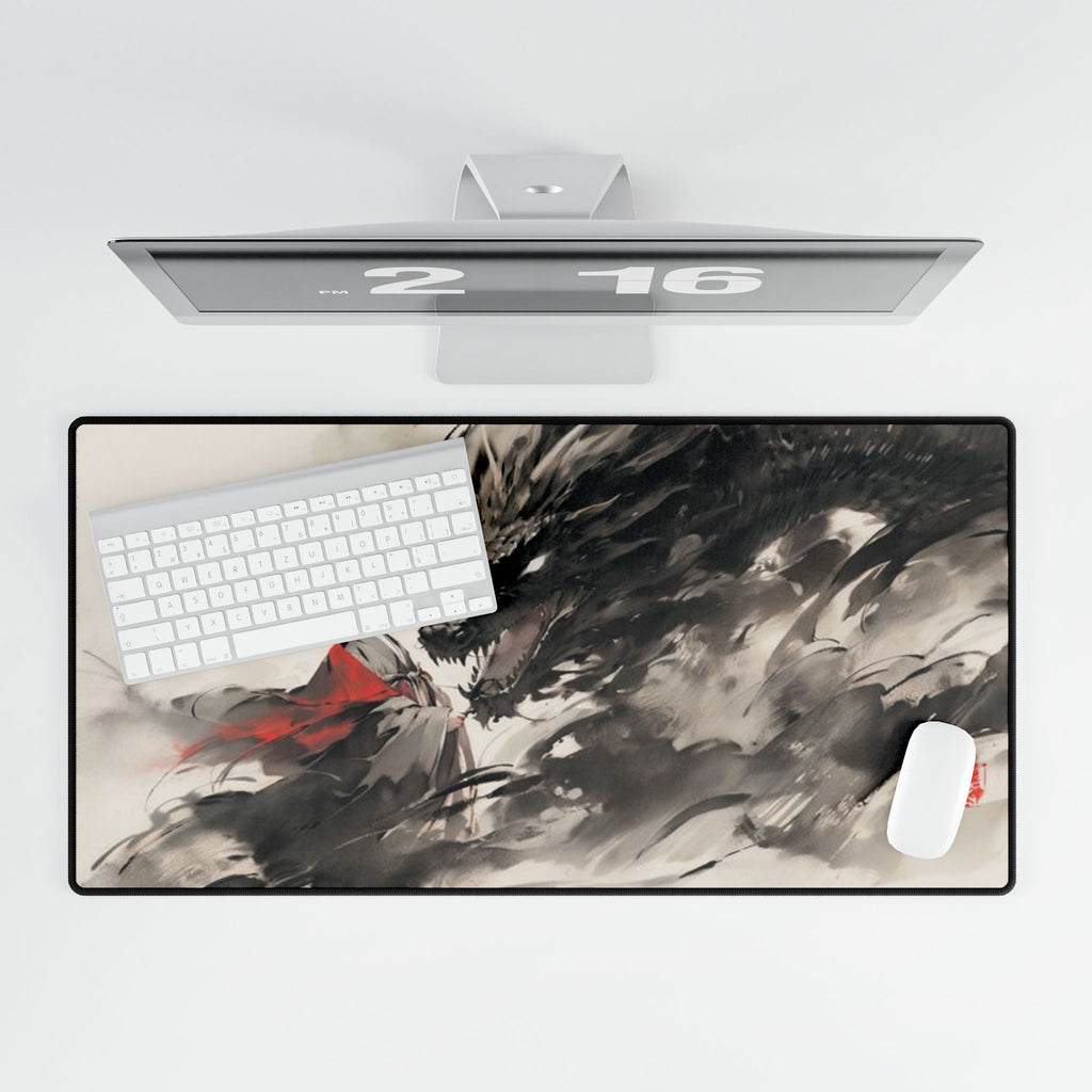 Scales & Silk Desk Mat | Non-Slip Gaming & Office Mouse Pad, Anti-Fray Edges