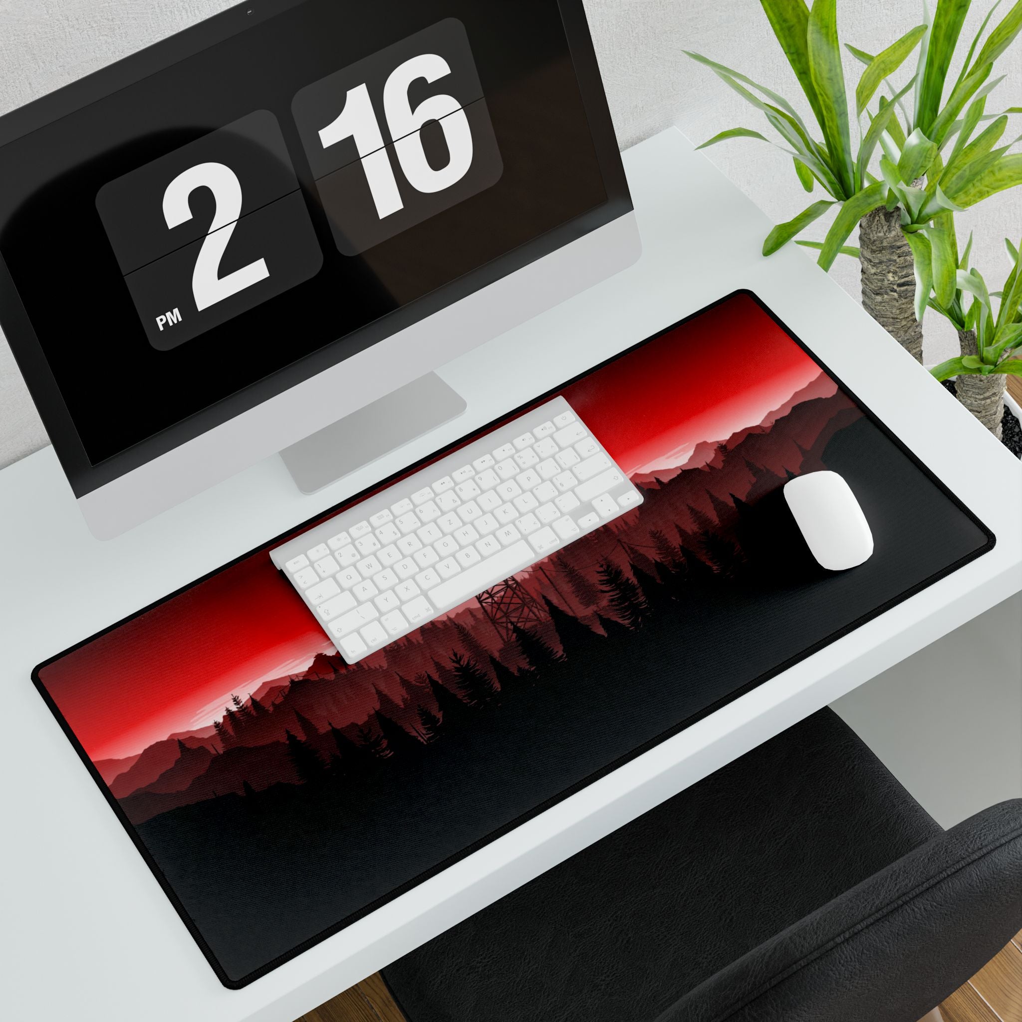 Firewatch Watchtower Landscape Game Desk Mats, Gaming Mouse Pad, Anti-Fray Large Work Mat, Computer Pad, Office Desk Accessories