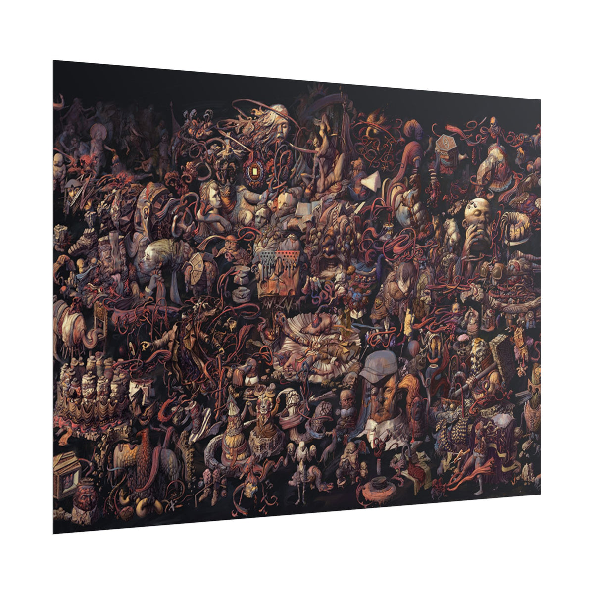 Thought Cabinet Poster, Disco Elysium Inspired Wall Art, Dark Surreal Collage Print, Detective RPG Decor, Rolled Fine Art Poster