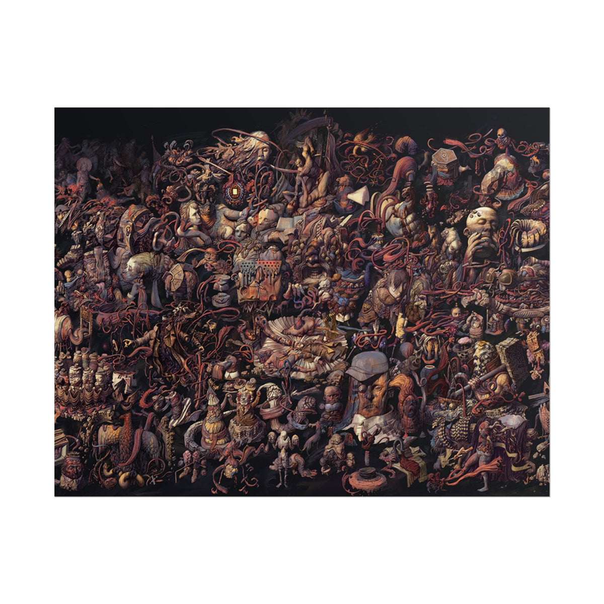 Thought Cabinet Poster, Disco Elysium Inspired Wall Art, Dark Surreal Collage Print, Detective RPG Decor, Rolled Fine Art Poster