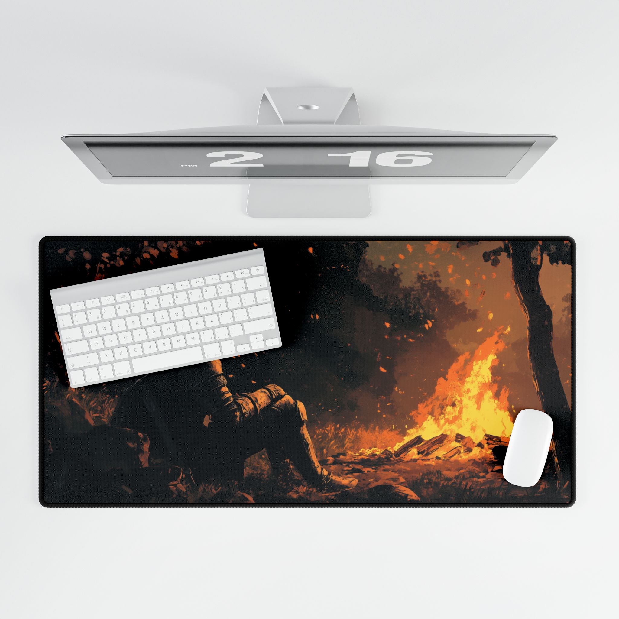 Knight's Rest by the Fire Dark Souls Desk Mat | XL Gaming Mouse Pad, Anti-Fray