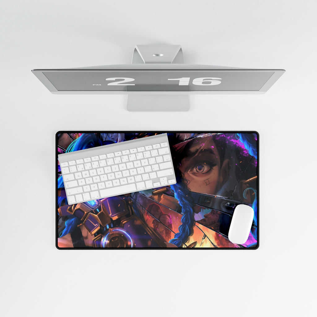 Jinx Arcane Desk Mat | Large Anti-Fray Gaming Mouse Pad, Office Desk Protector