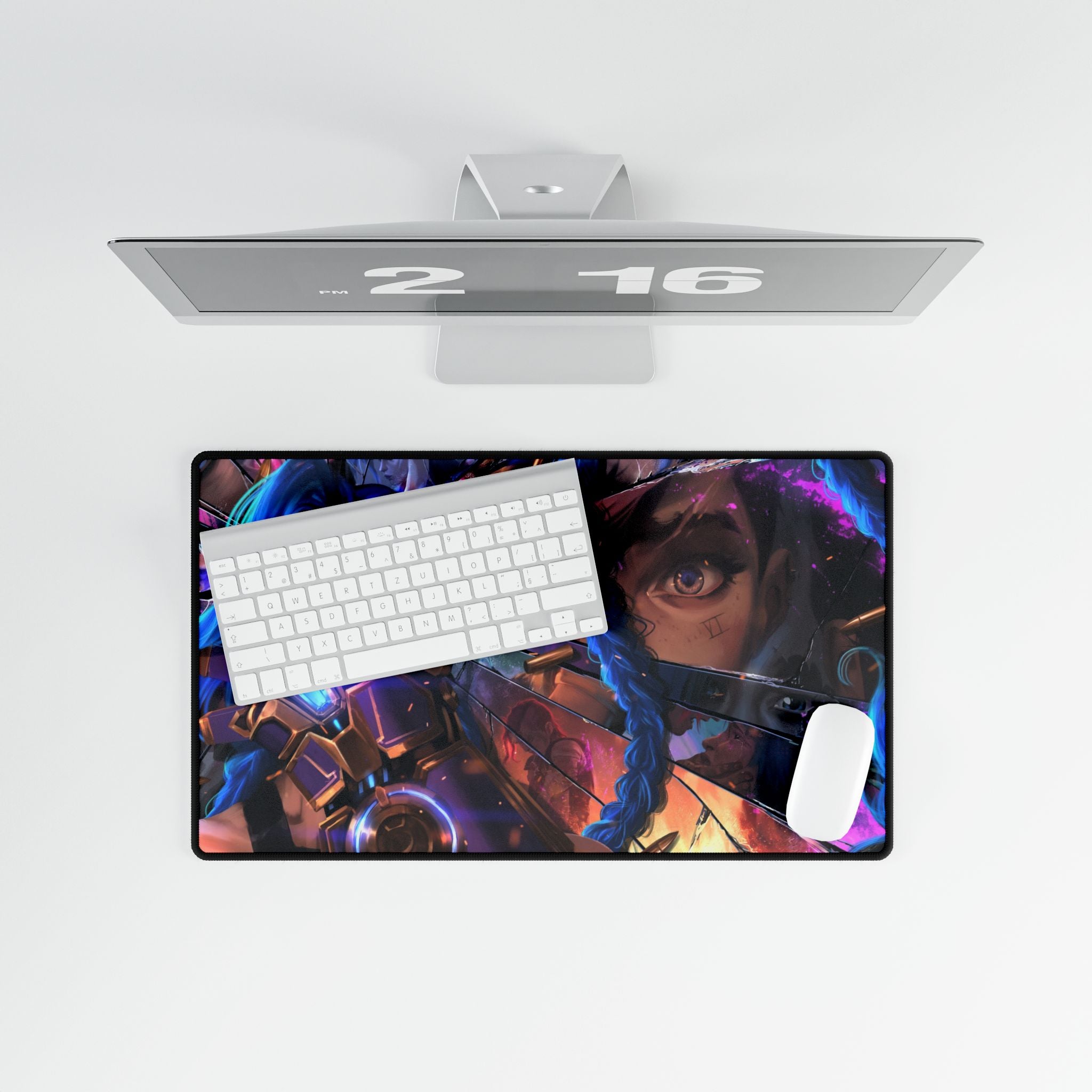 Jinx Arcane Desk Mat | Large Anti-Fray Gaming Mouse Pad, Office Desk Protector