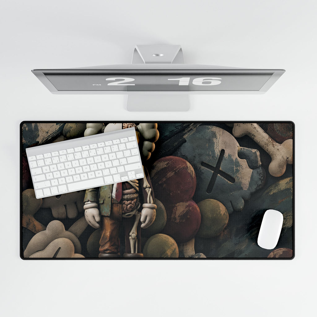 Companion Skeleton Disco Elysium Illustration Desk Mat | Large Gaming/Work Desk Pad