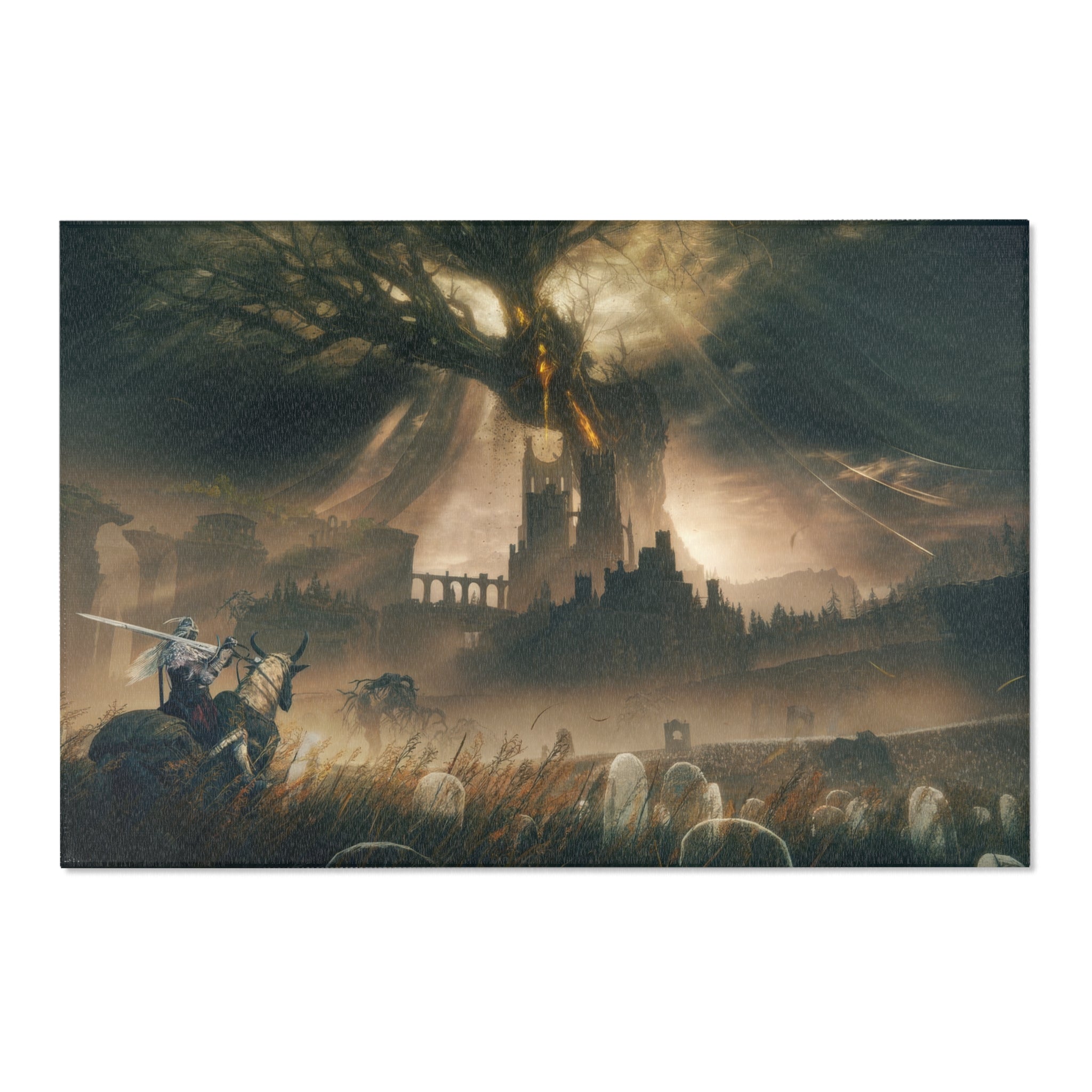 Elden Ring Area Rug | High-Quality Video Game Decor, 3 Sizes