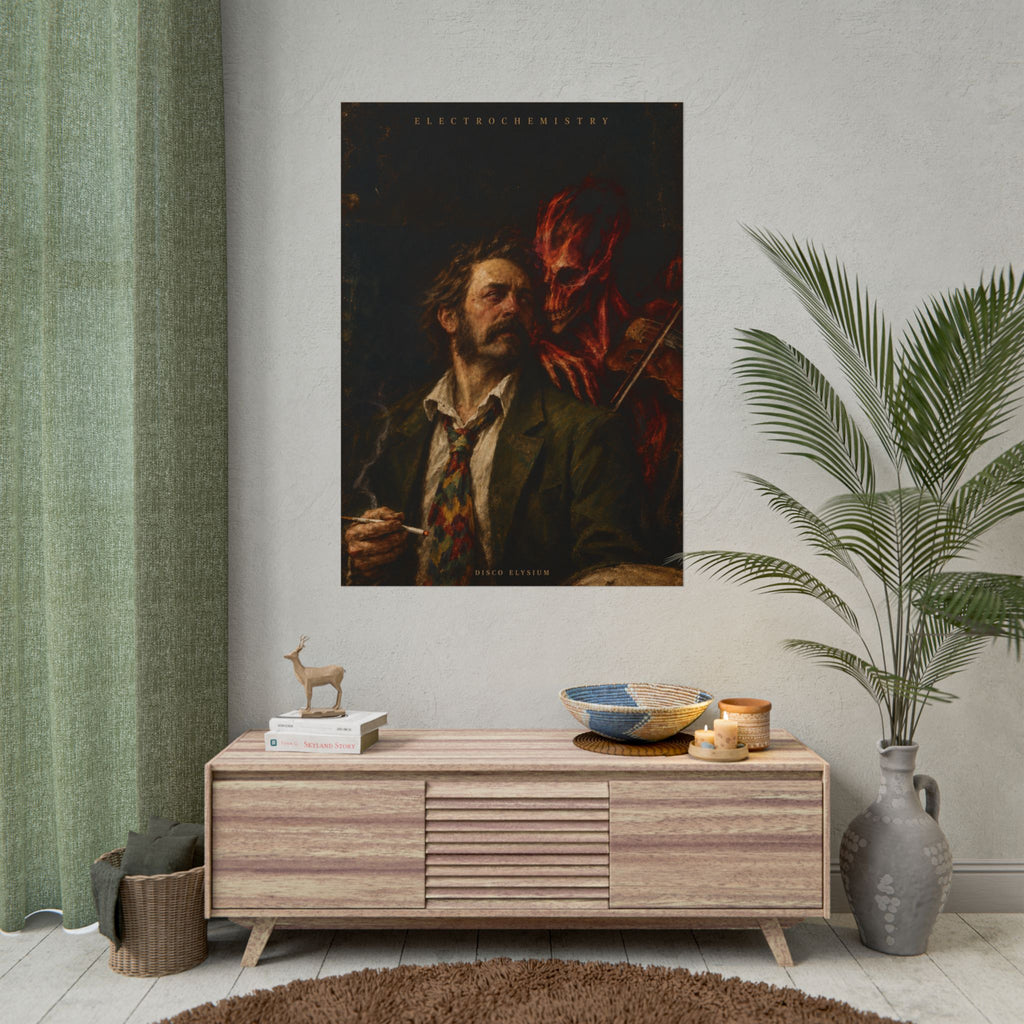 Elechtrochemistry Temptation -Disco Elysium Violinist Illustration Poster | Rolled Poster