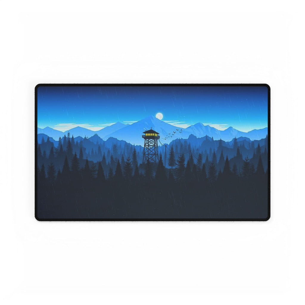 Firewatch Desk Mat — Blue Forest Scenic gaming Mouse Pad