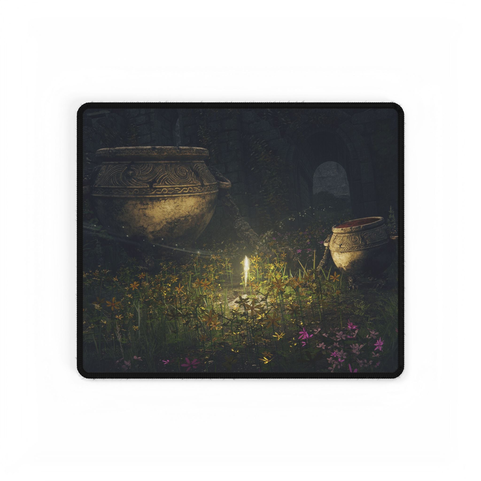 Elden Ring Pot Family Garden Desk Mat | Nature-Inspired Gaming Mouse Pad