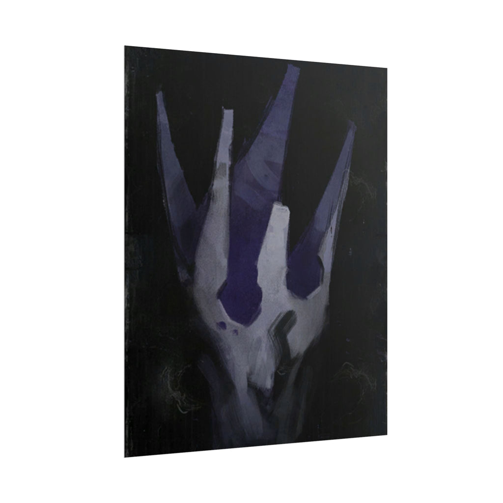 Disco Elysium Volition Poster, Moody Gaming Wall Art, Dark Indigo Giclée Print, Rolled Poster