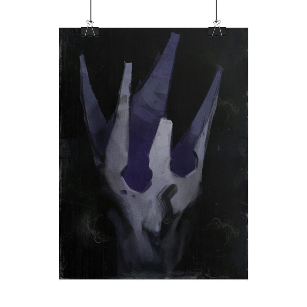 Disco Elysium Volition Poster, Moody Gaming Wall Art, Dark Indigo Giclée Print, Rolled Poster