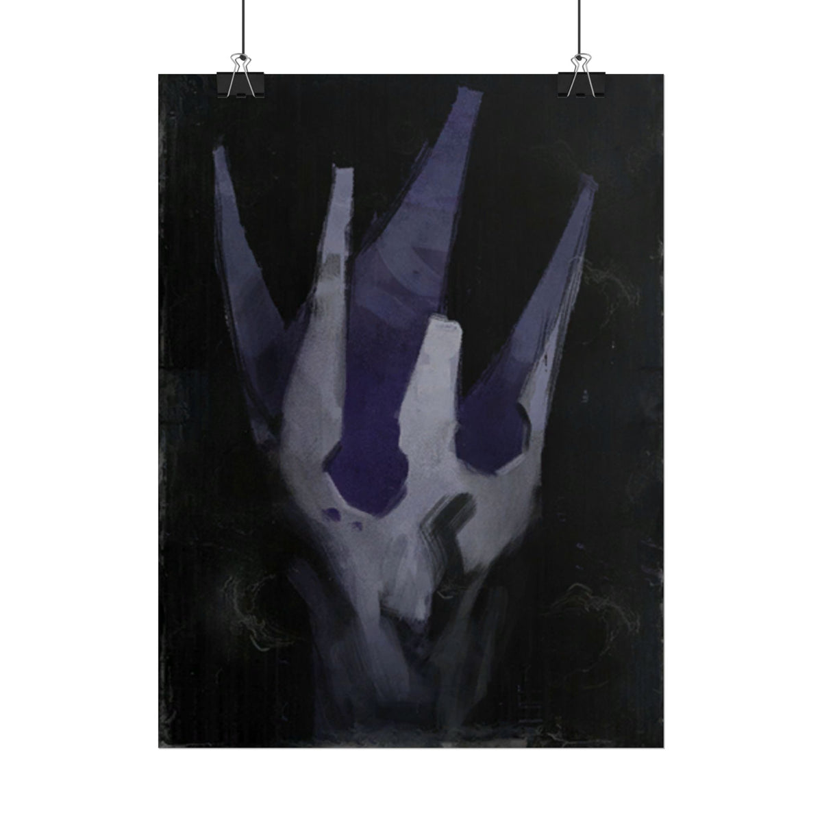 Disco Elysium Volition Poster, Moody Gaming Wall Art, Dark Indigo Giclée Print, Rolled Poster