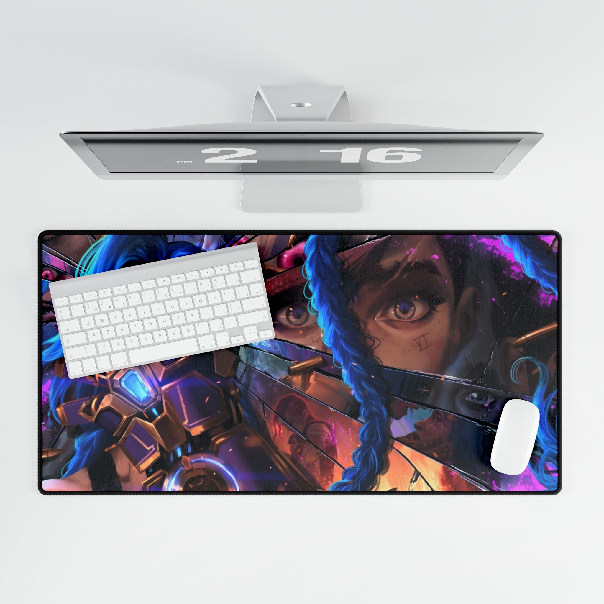 Jinx Arcane Desk Mat | Large Anti-Fray Gaming Mouse Pad, Office Desk Protector