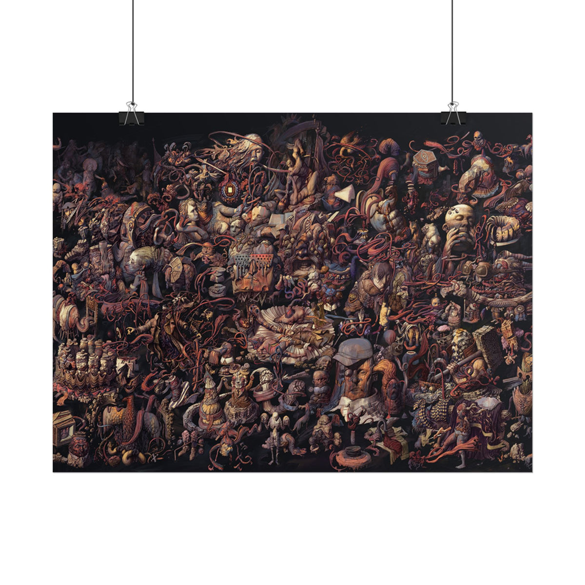 Thought Cabinet Poster, Disco Elysium Inspired Wall Art, Dark Surreal Collage Print, Detective RPG Decor, Rolled Fine Art Poster