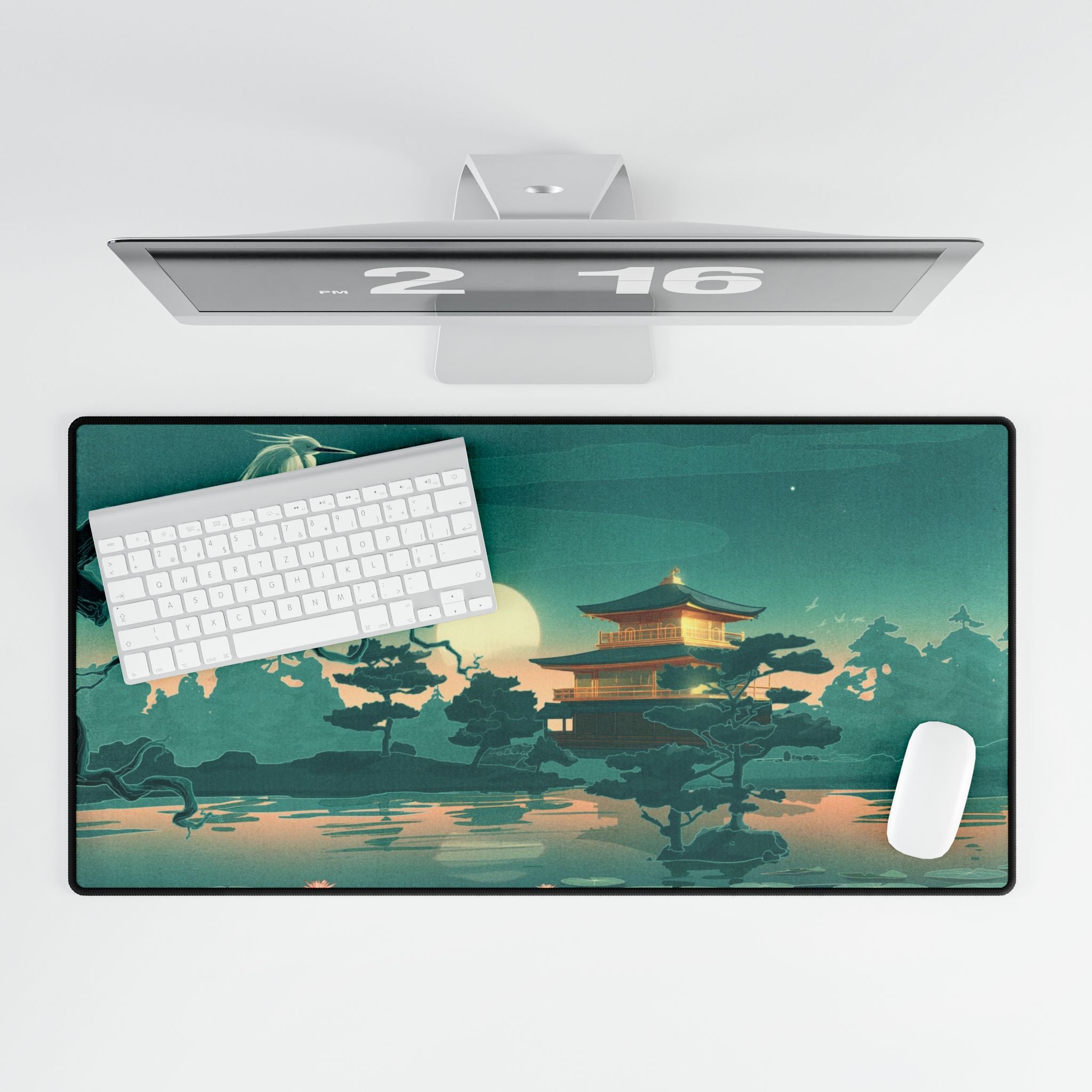 Japanese Landscape Desk Mat | Non-Slip Gaming & Office Mouse Pad, Minimalist