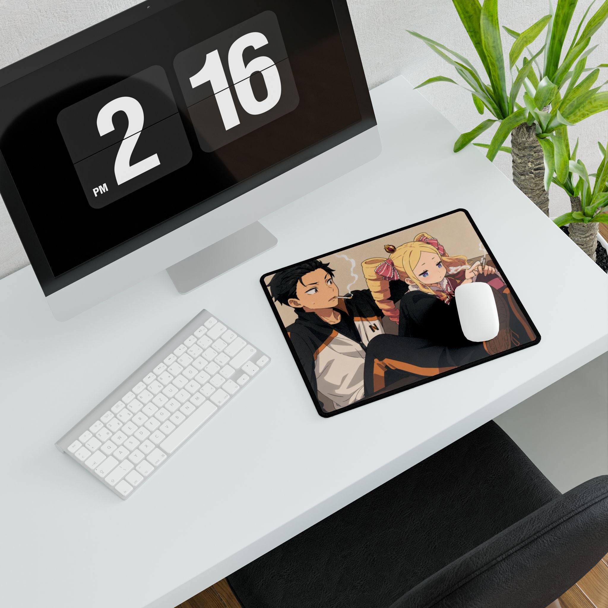 RE:zero Desk Mat — Relaxed Lounge Gaming/Office Mouse Pad