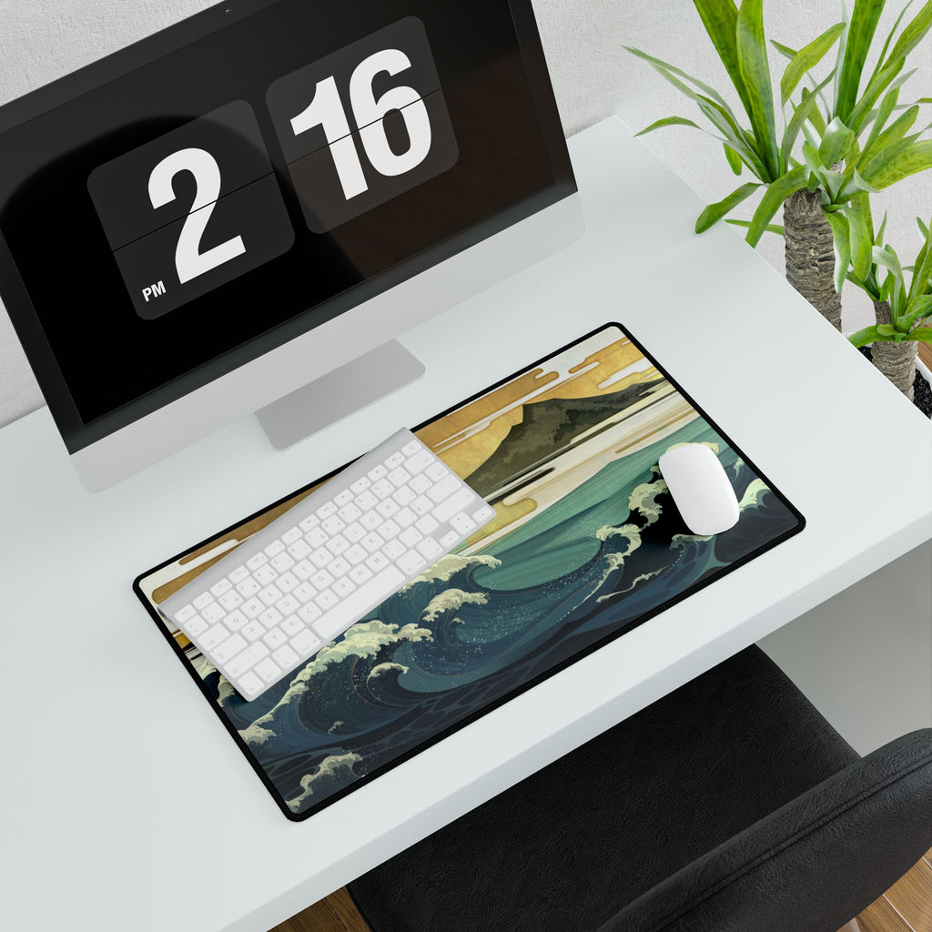 Under the Wave off Kanagawa Desk Mat | XL Non-Slip Gaming & Office Mouse Pad