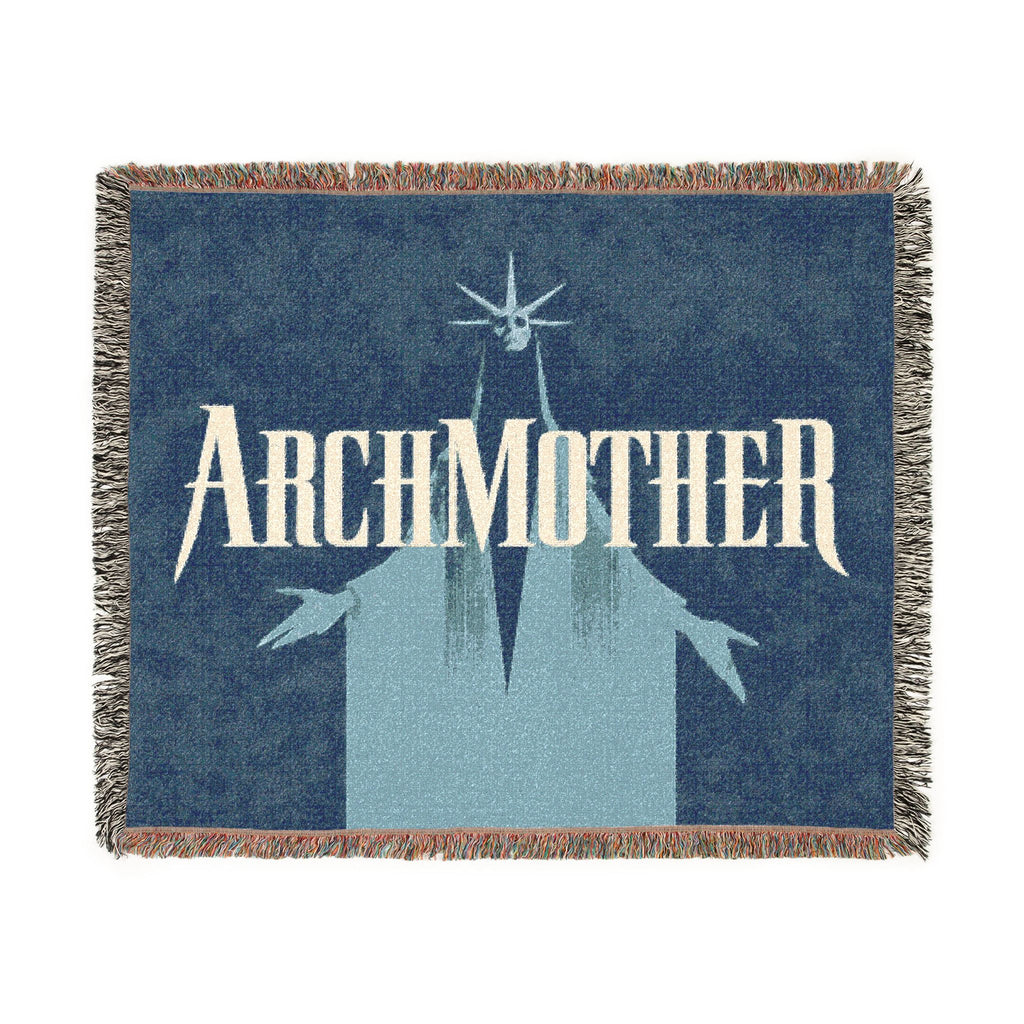 Deadlock Archmother Woven Blanket, 100% Cotton Throw with Fringe, Gothic Gaming Decor, Gamer Gift