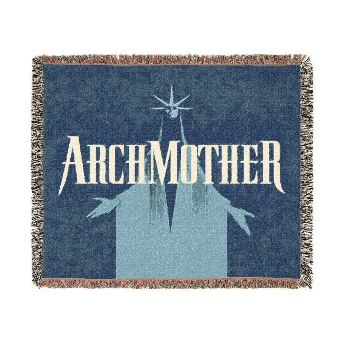 Deadlock Archmother Woven Blanket, 100% Cotton Throw with Fringe, Gothic Gaming Decor, Gamer Gift