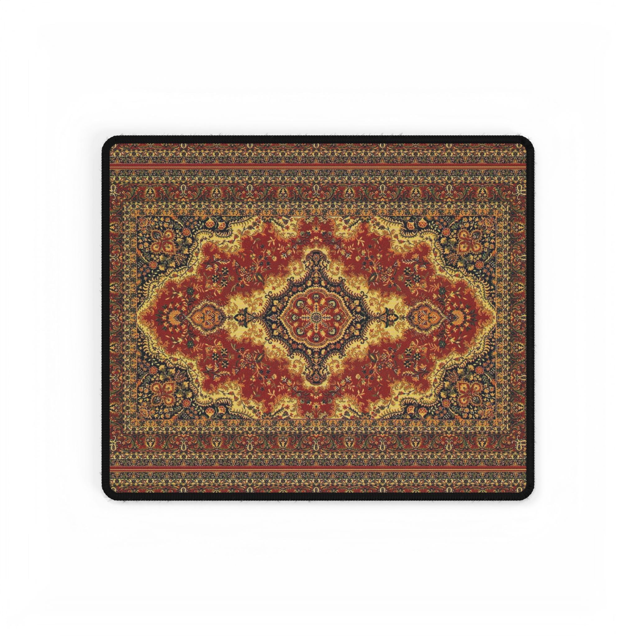 Red Persian Rug Desk Mat | Non-Slip Gaming & Office Mouse Pad, Three Sizes