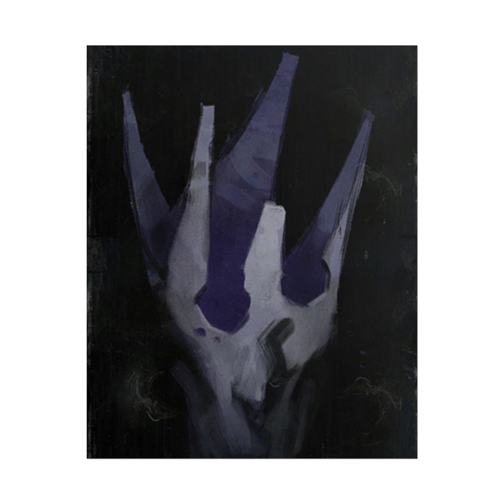 Disco Elysium Volition Poster, Moody Gaming Wall Art, Dark Indigo Giclée Print, Rolled Poster