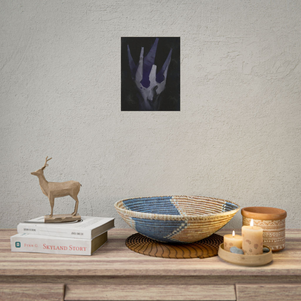 Disco Elysium Volition Poster, Moody Gaming Wall Art, Dark Indigo Giclée Print, Rolled Poster