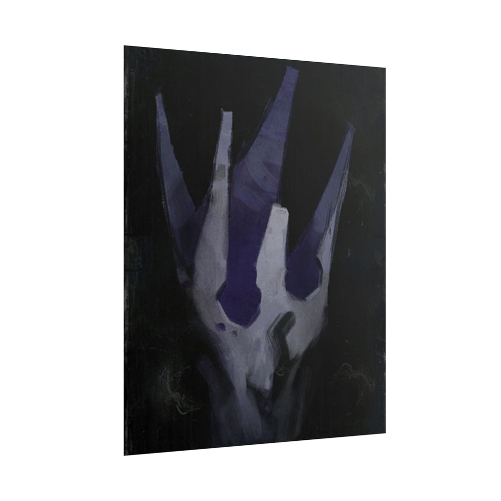 Disco Elysium Volition Poster, Moody Gaming Wall Art, Dark Indigo Giclée Print, Rolled Poster
