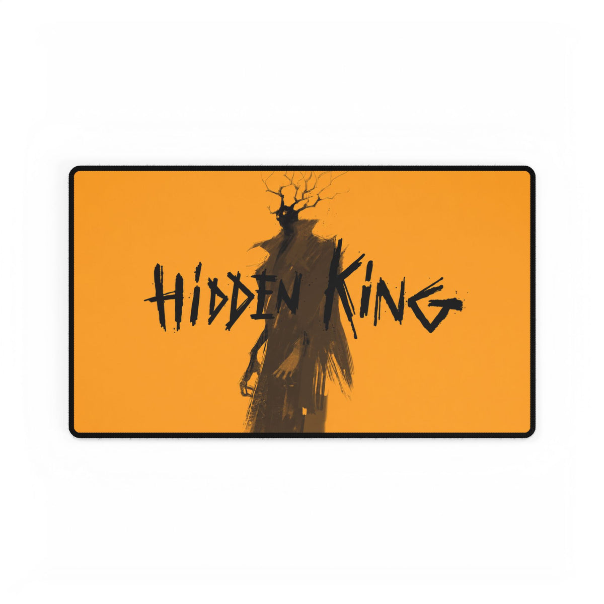 Deadlock Hidden King silhouette Desk Mat | orange gaming mouse pad