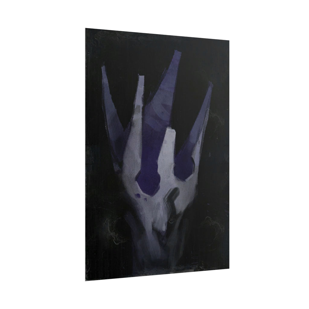 Disco Elysium Volition Poster, Moody Gaming Wall Art, Dark Indigo Giclée Print, Rolled Poster