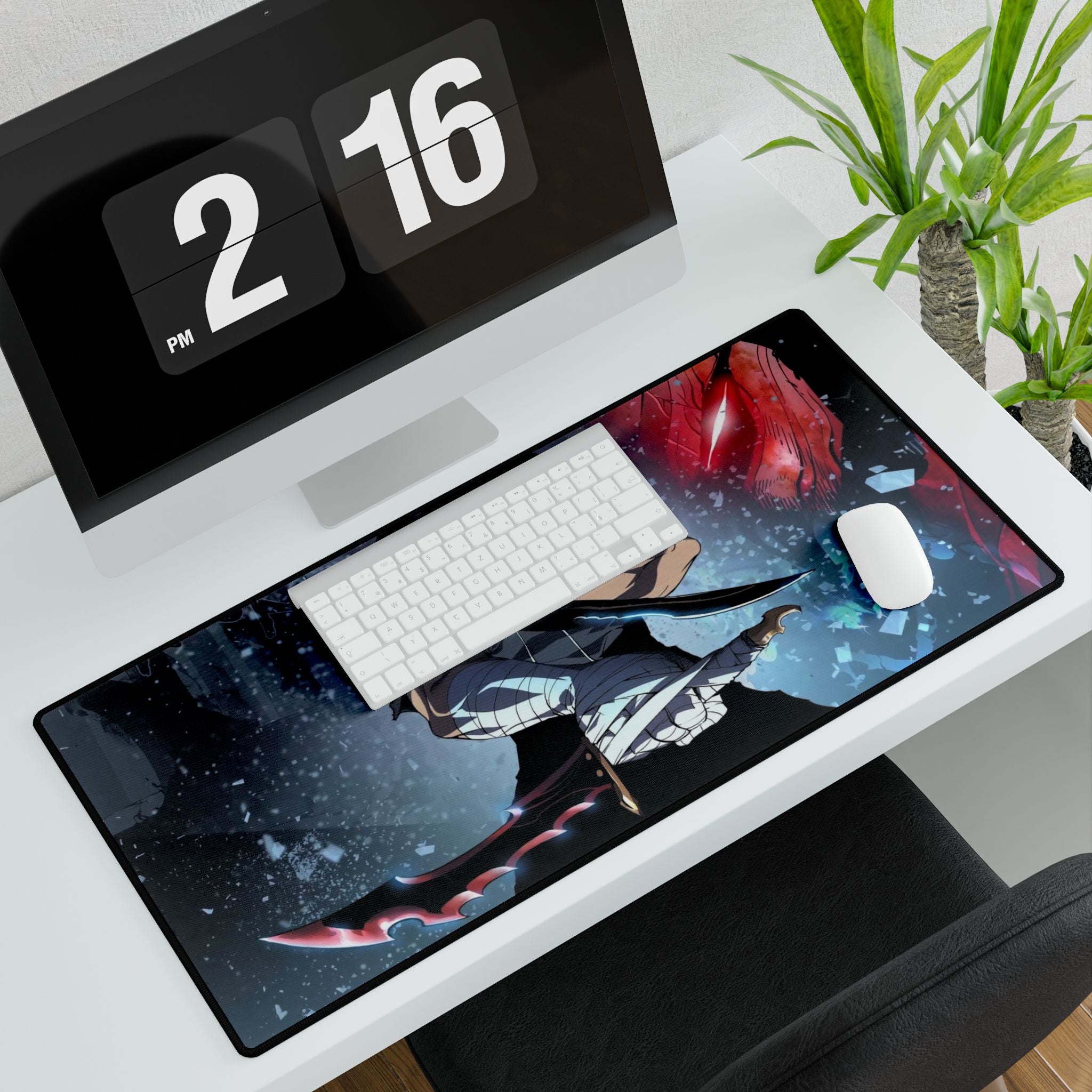 Solo Leveling Sung Jin-Woo Desk Mat | XL Anime Gaming Mouse Pad, Non-Slip