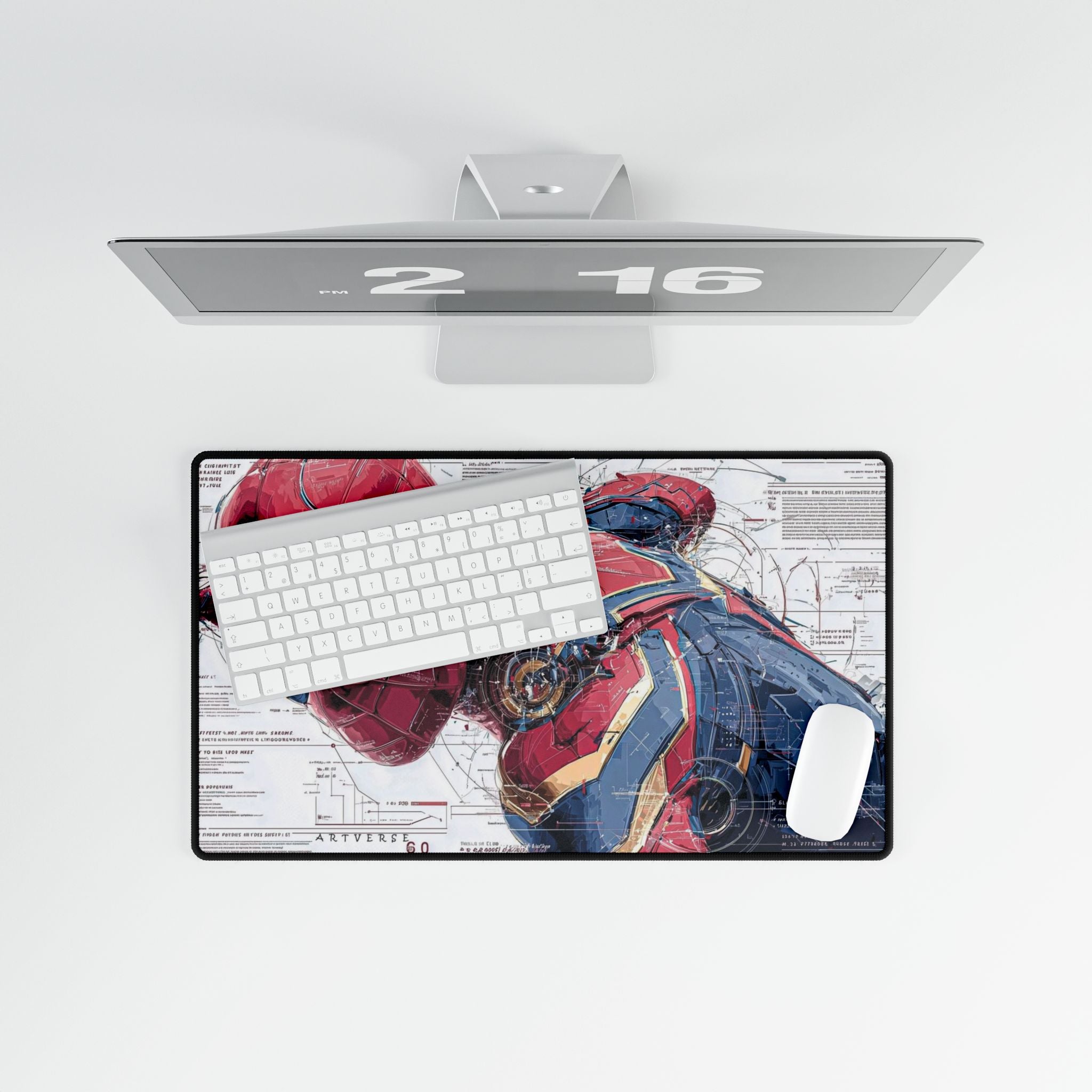 Spider-Man Tech Blueprint Desk Mat | Large Gaming & Office Mouse Pad