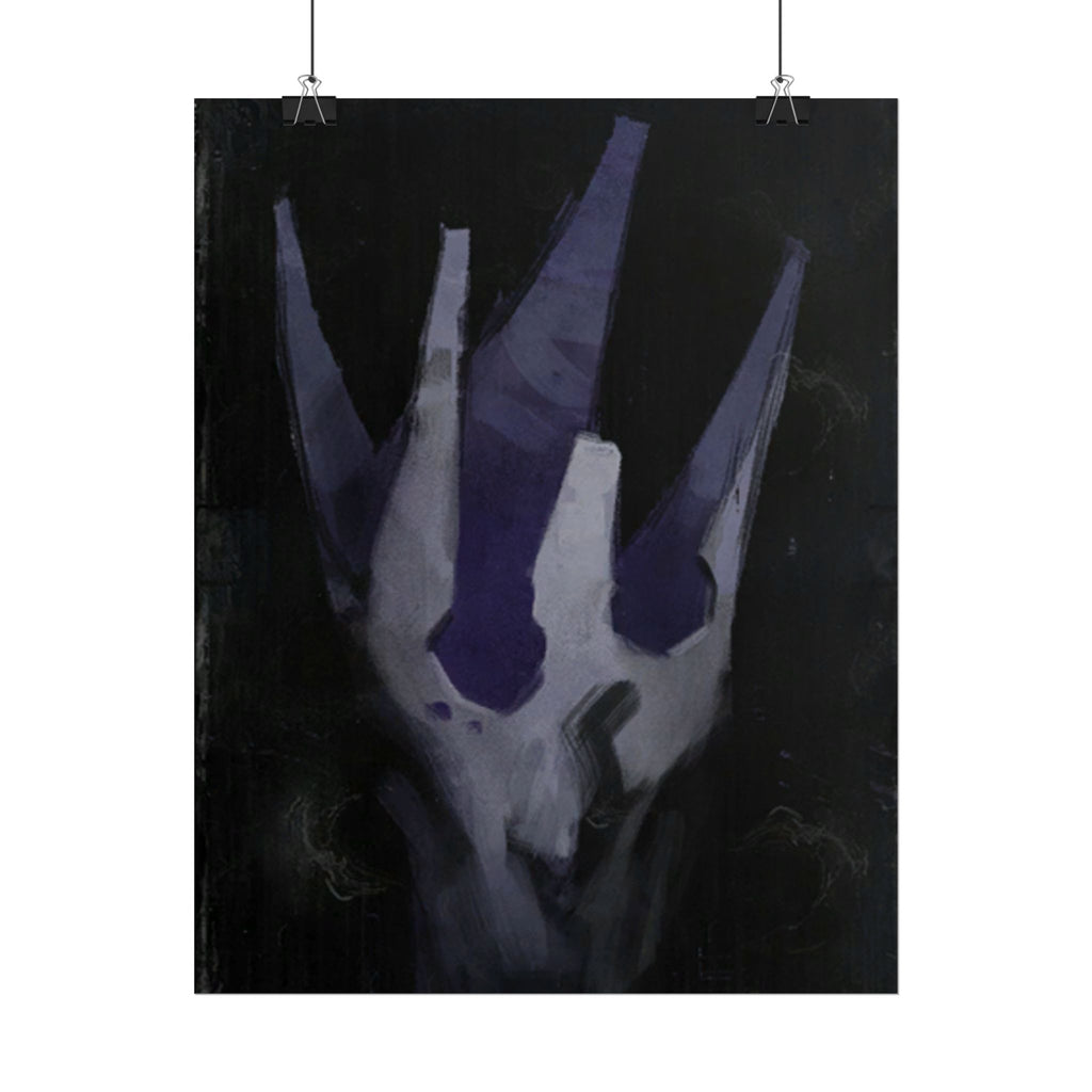 Disco Elysium Volition Poster, Moody Gaming Wall Art, Dark Indigo Giclée Print, Rolled Poster