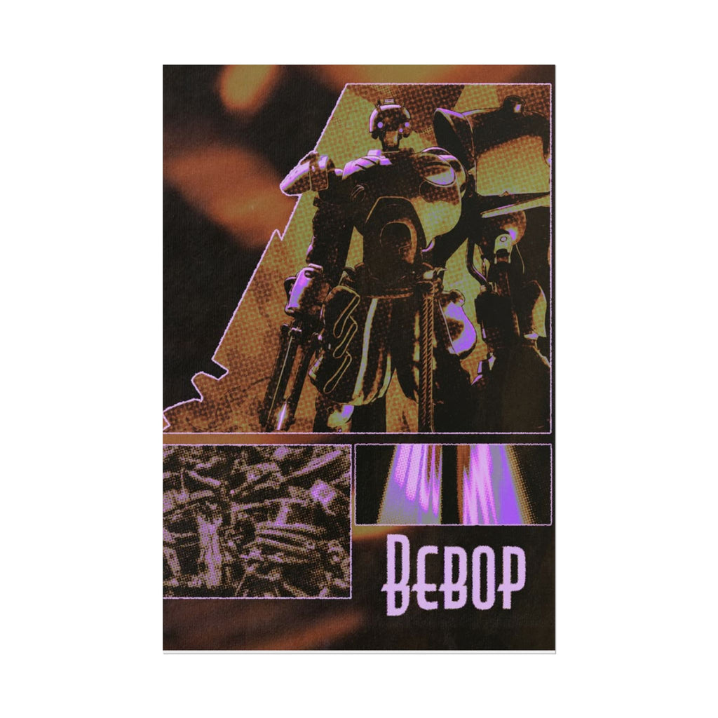 Bebop Deadlock Robot Poster Rolled Posters | Cyberpunk Mech Art, Neon Collage